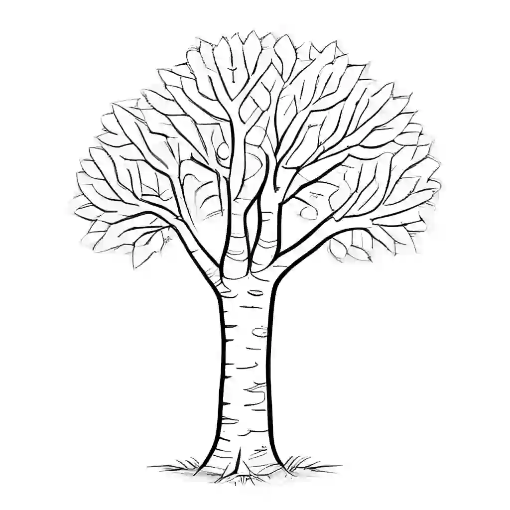 Birch Tree coloring pages